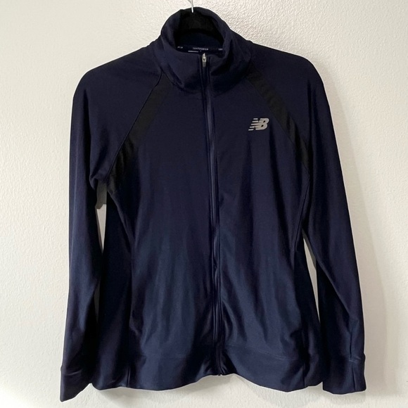 NEW BALANCE- Full Zip Navy Blue Active Wear Sweatshirt Size M - Picture 1 of 3
